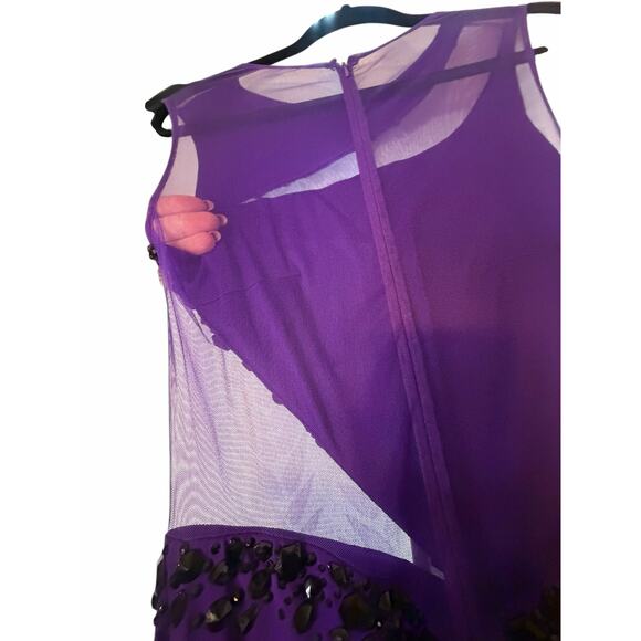 NWT Madison James Purple Black Gown - Size 8 - Picture 10 of 16